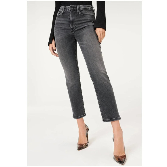 Good American Good Classic Jeans Skinny Fit Stretch Black Size 00 24 NEW - Picture 1 of 10
